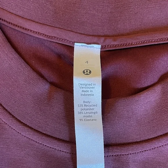 Women's Lululemon Plum/ Purple Sueded feel sweatshirt, 4 - Picture 2 of 4